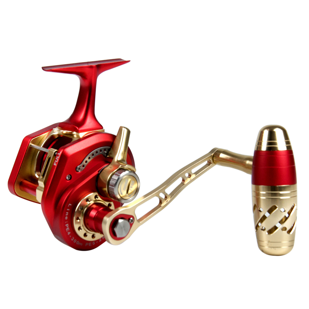 Baitcasting Reel - بكرة صيد معدنية حمراء 70 رطل