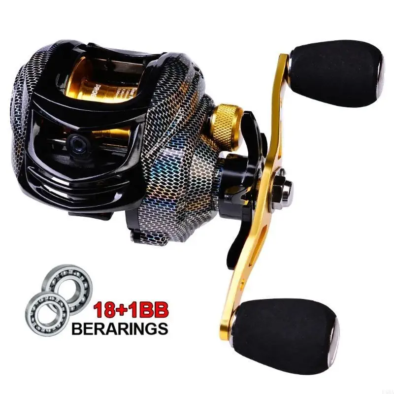 Baitcasting Reel - بكرة صيد 652F بـ 18+1 محامل،