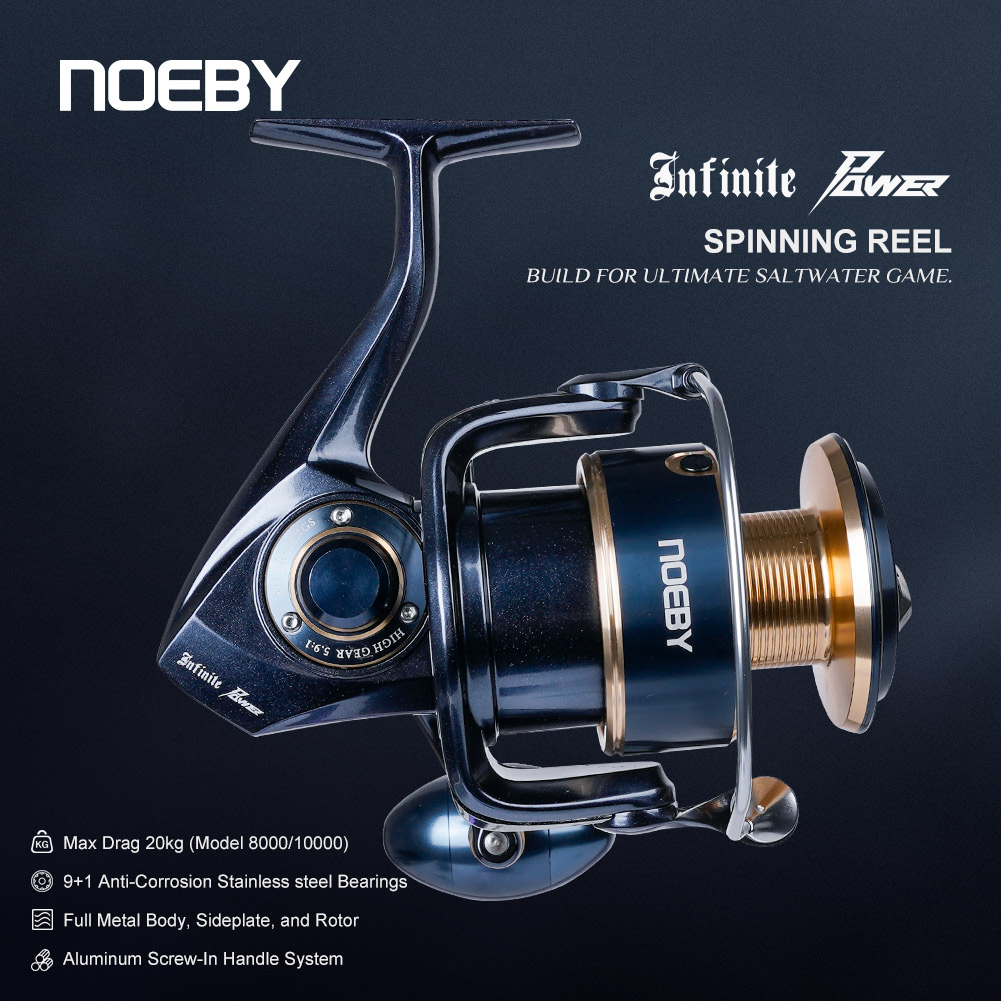 بكرة صيد دوارة Noeby Infinite  - مراجعة Surf Reel وسعره