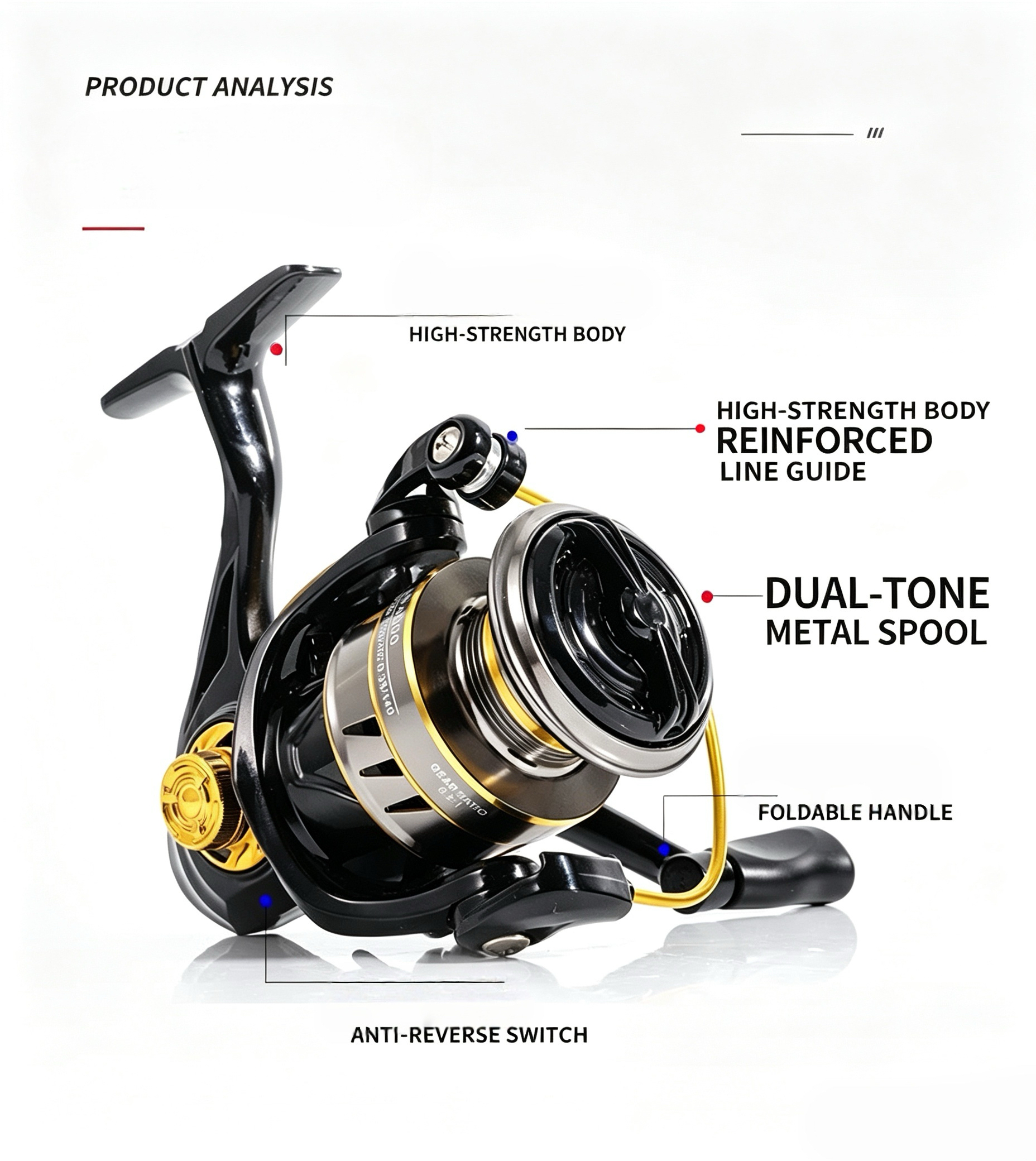 بكرة صيد معدنية بالكامل، بكرة  - مراجعة Spinning Reel وسعره