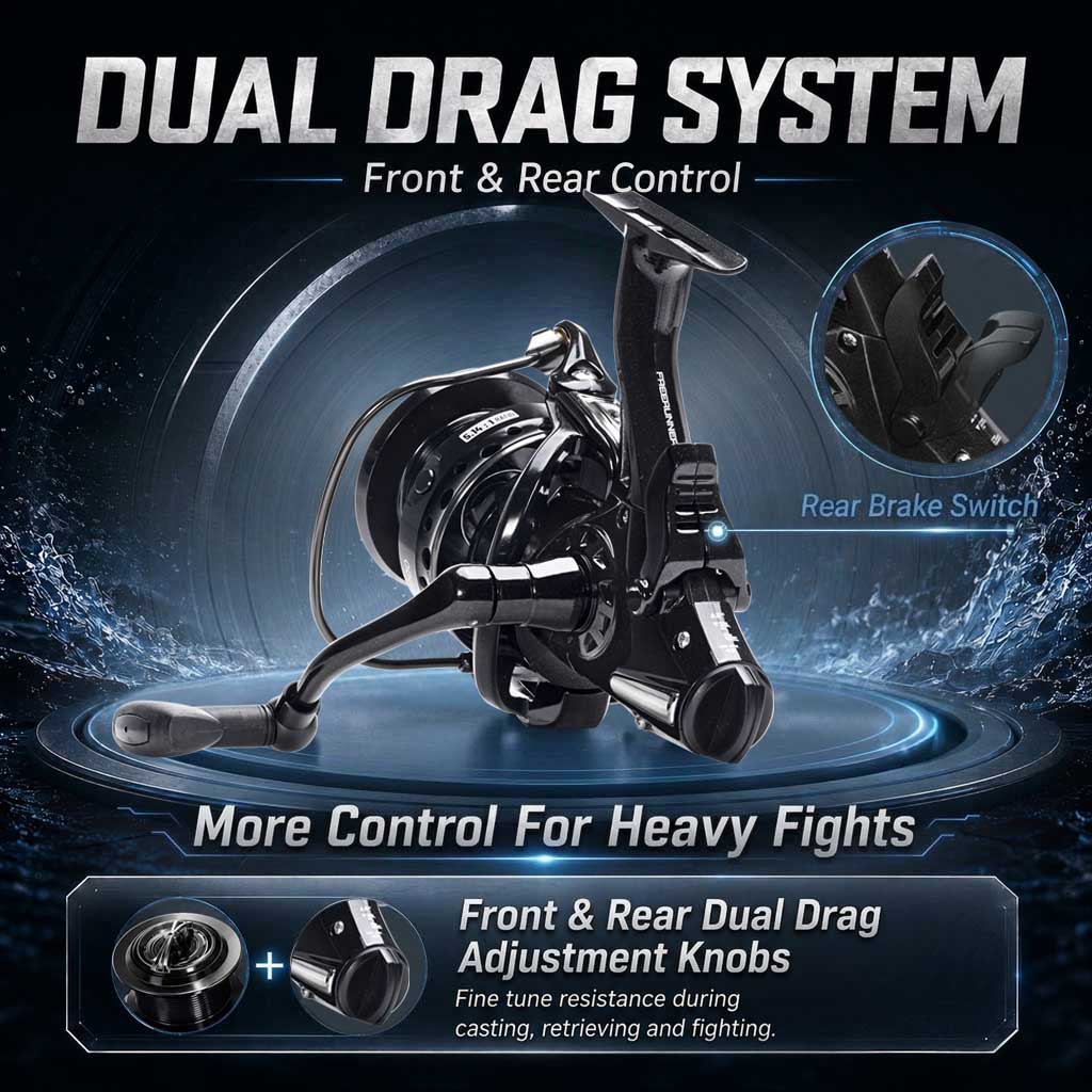 بكرة صيد سموللا بفرامل مزدوجة  - مراجعة Reel Drag Knob وسعره
