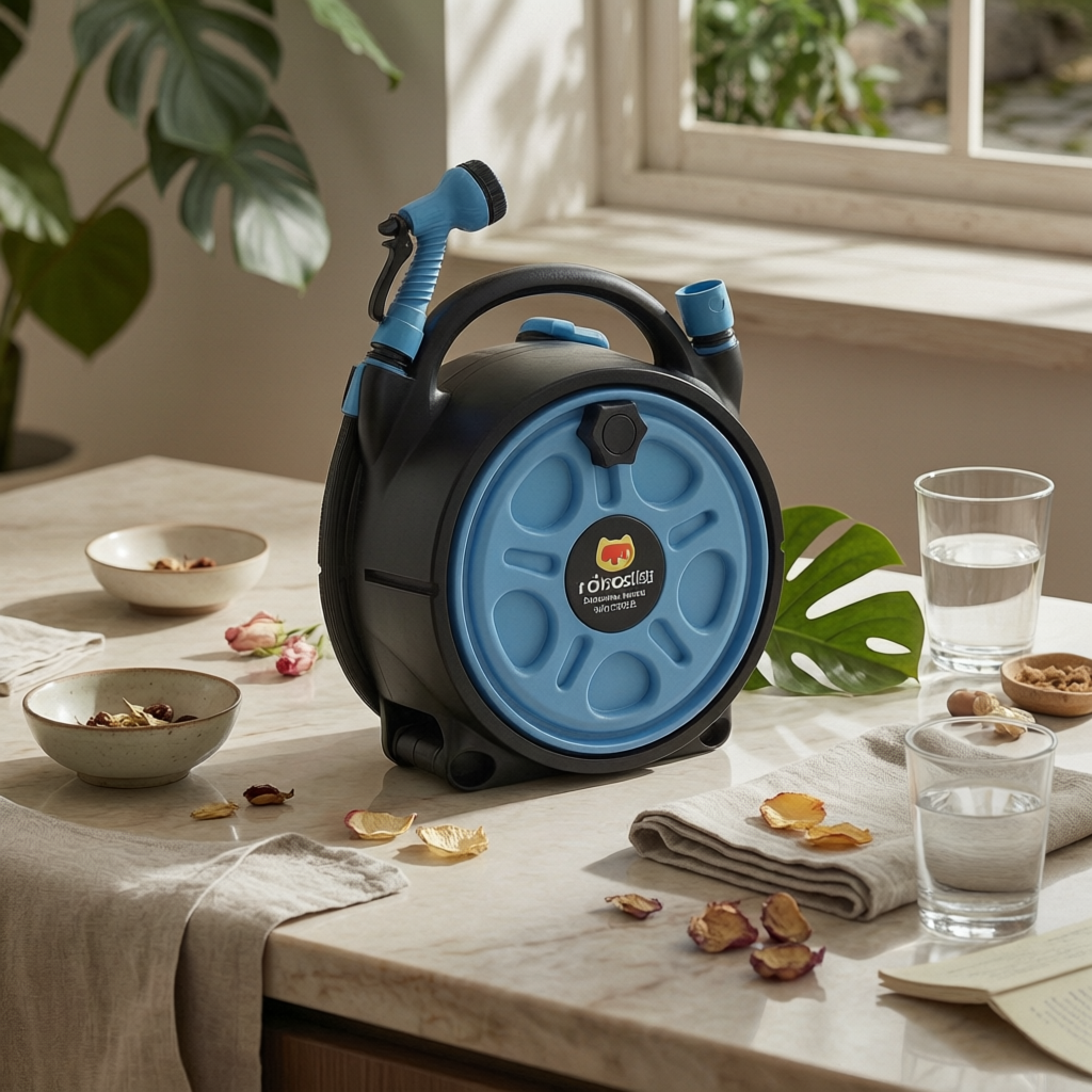 بخاخ محمول ببكرة خرطوم لغسيل ا - مراجعة Reel Handle وسعره