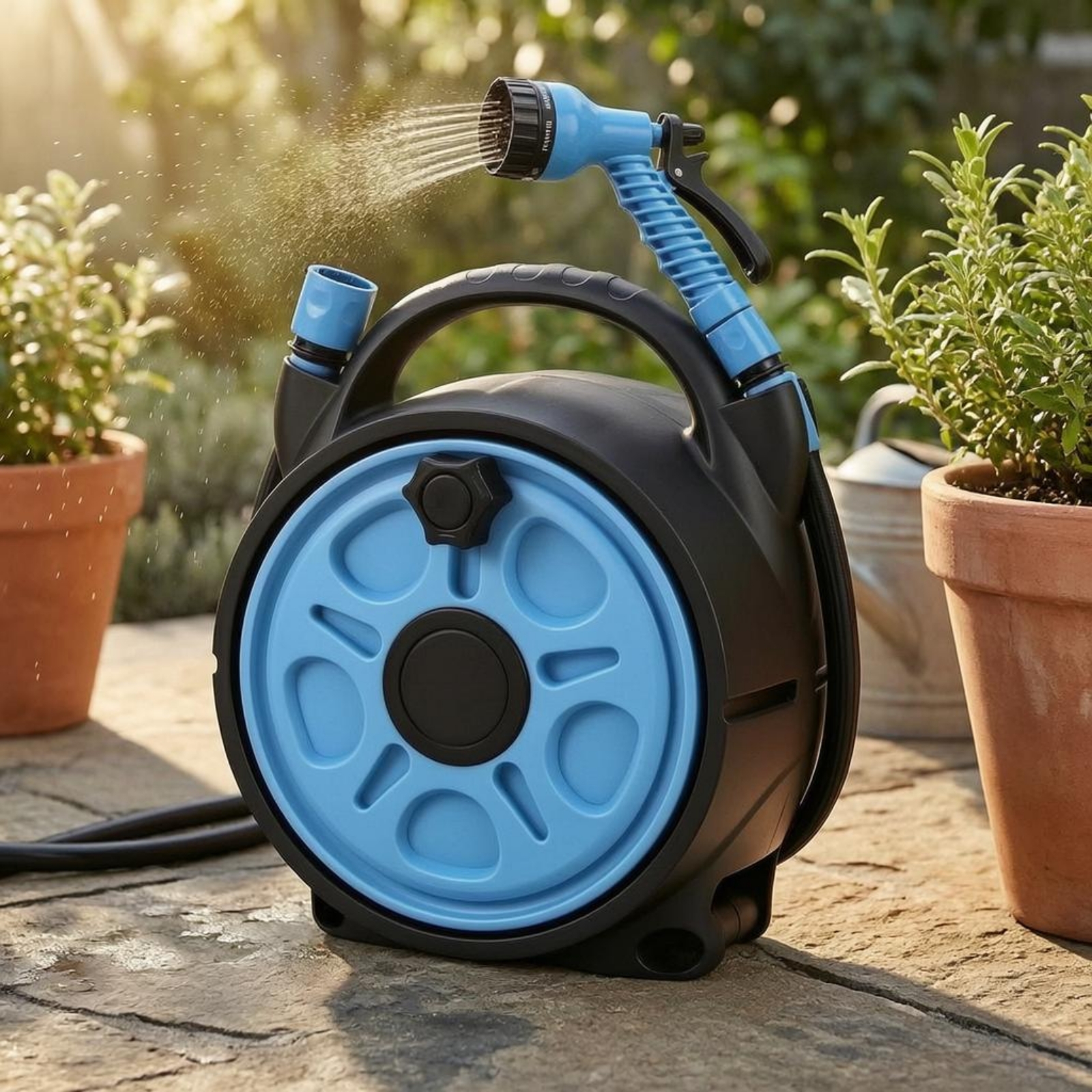 بخاخ محمول ببكرة خرطوم لغسيل ا - مراجعة Reel Handle وسعره
