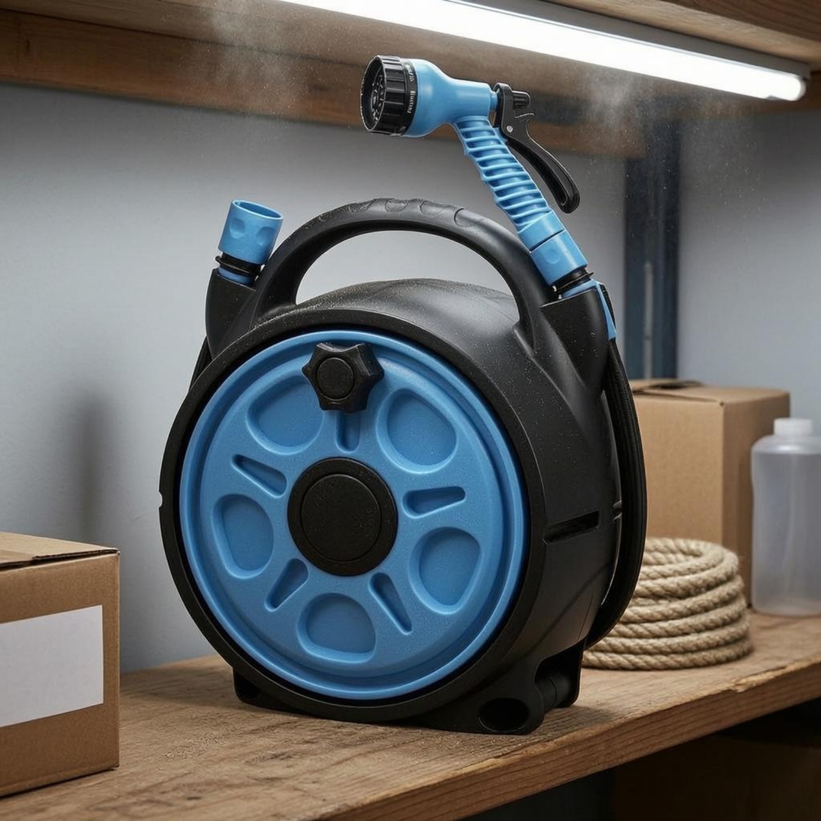 بخاخ محمول ببكرة خرطوم لغسيل ا - مراجعة Reel Handle وسعره