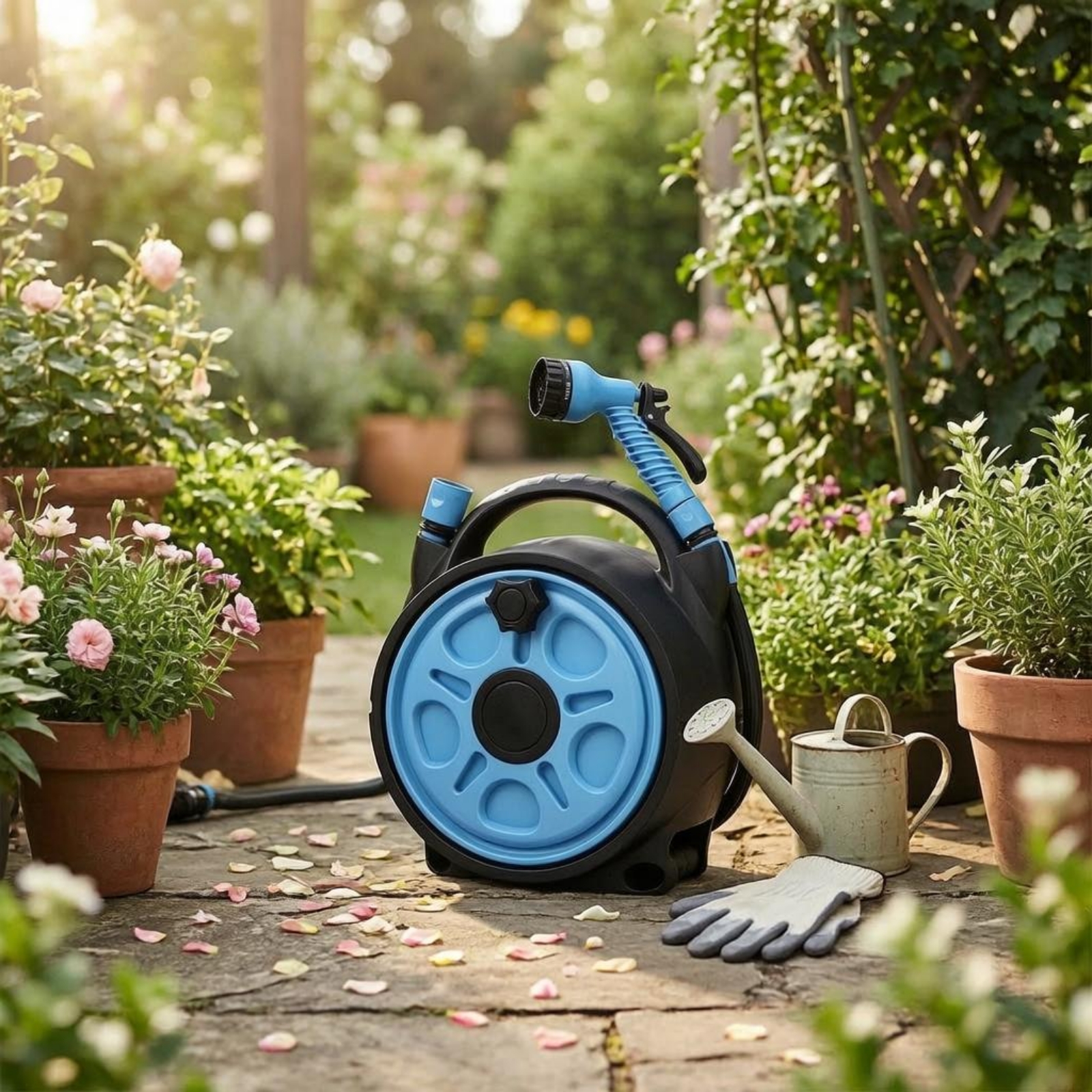 بخاخ محمول ببكرة خرطوم لغسيل ا - مراجعة Reel Handle وسعره